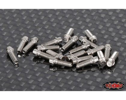 RC4WD Miniature Scale Hex Bolts M2 x 6mm Silver