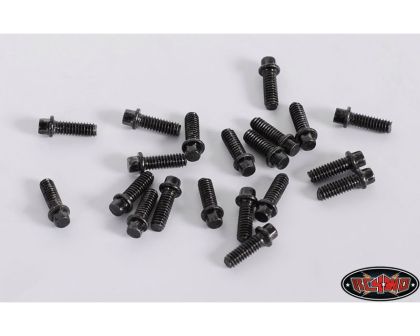 RC4WD Miniature Scale Hex Bolts M2 x 6mm Black RC4ZS1198