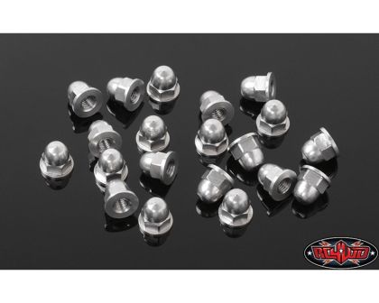 RC4WD M3 Flanged Acorn Nuts Silver