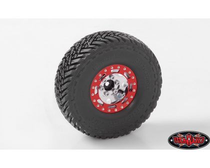 RC4WD TRO 1.7 Stamped Steel Beadlock Wheels Red Chrome