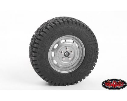 RC4WD Stamped Steel 1.7 10-Oval Hole Wheels Plain