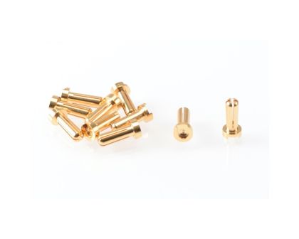 RUDDOG 4mm Gold Plug Male 14mm 10pcs