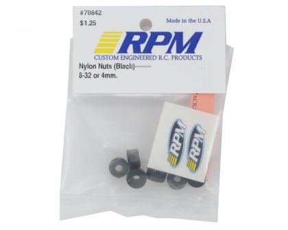 RPM Nylonmuttern 8-32 schwarz