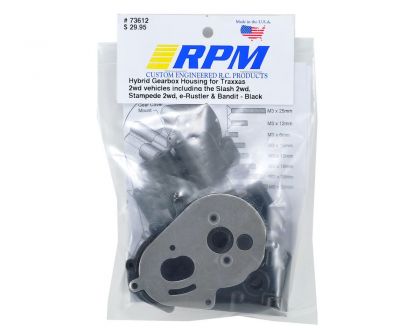 RPM Getriebegehäuse und Querlenkerhalter schwarz Slash