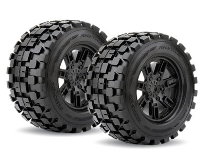 Roapex Rythm Reifen 1/8 Monster Truck auf schwarzer Felge 17mm 0 Offset
