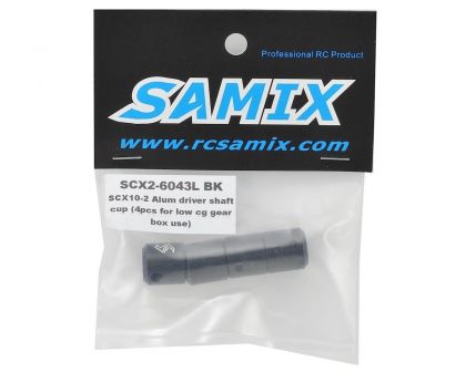 Samix Alu Antriebswellehülsen schwarz für SCX10-2