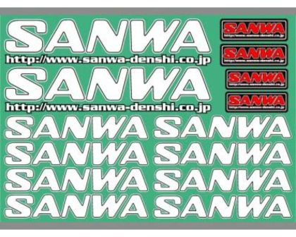 Sanwa Aufkleber Weiß