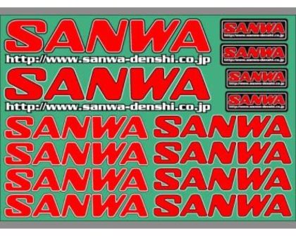 Sanwa Aufkleber rot