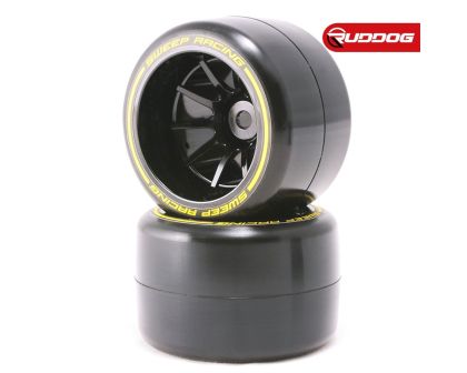 Sweep 1/10 Formula 1 Rear Low profile tires pre-glued Medium compound 40mm for Asphalt