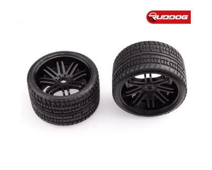 Sweep Road Crusher Onroad Belted tire Black wheels 1/4 offset 146mm Diameter