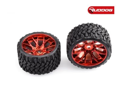 Sweep Terrain Crusher Offroad Beltedtire Red wheels 1/2 offset WHD 146mm Diameter