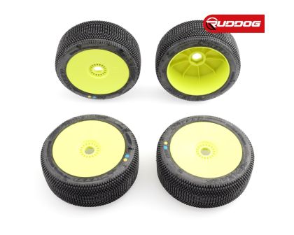 Sweep PIXEL Red soft X Pre-glued set tires Yellow wheels