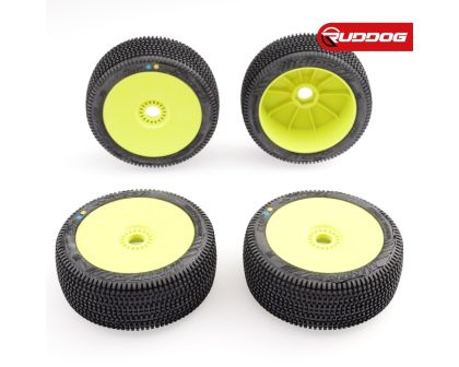 Sweep WHIPS Yellow Extreme soft X Pre-glued tires Yellow wheels