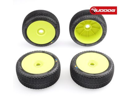Sweep SWEEPER Blue Extra soft X Pre-glued set 8th Buggy tires Yellow wheels SR-SWPY-317BXP