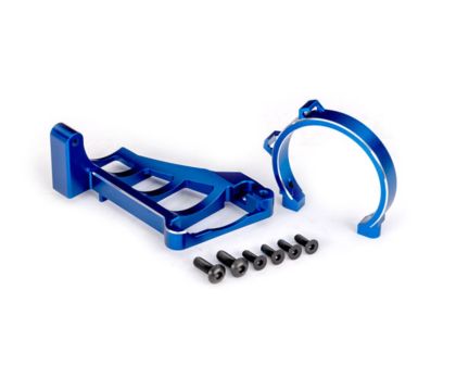 Traxxas Motorhalter Alu blau TRX10262-BLUE