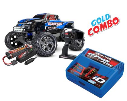 Traxxas Stampede RTR blau LED Licht Gold Combo