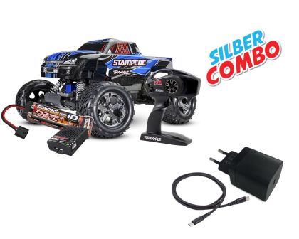 Traxxas Stampede RTR blau Silber Combo