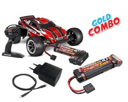 Traxxas Rustler RTR rot Gold Combo TRX37054-8-RED-GOLD-COMBO