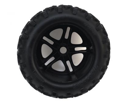 Traxxas All-Terrain Reifen auf schwarz Chrom Felgen 17mm