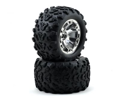 Traxxas Maxx Reifen auf Geode Felge Chrom 17mm TRX5674