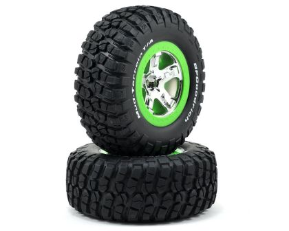 Traxxas BFGoodrich KM2 Reifen auf Chrom grün Felgen 12mm