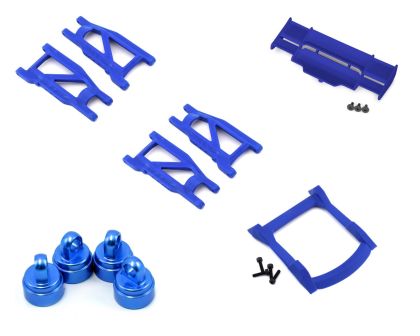 Traxxas Rustler 4x4 Upgrade Set blau