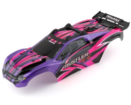 Traxxas Karosserie Rustler 4X4 pink violett komplett