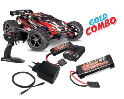 Traxxas E-Revo 1:16 rot RTR Brushed Gold Combo TRX71054-8-RED-GOLD-COMBO