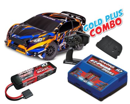 Traxxas Ford Fiesta ST Rally 4x4 VXL orange Gold Plus Combo TRX74276-4-ORNG-GOLD-PLUS-COMBO