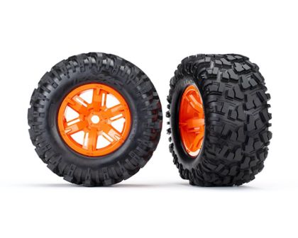 Traxxas Reifen X-MAXX 8S auf orange Felgen