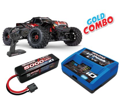 Traxxas Wide Maxx 1/10 Monster Truck RTR rot Gold Combo TRX89086-4-RED-GOLD-COMBO