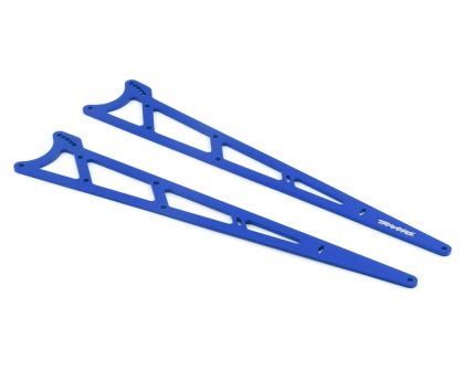 Traxxas Seitenplatten Wheelie Bar blau Alu TRX9462X