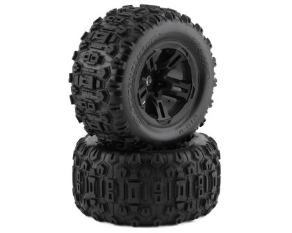Traxxas Sledgehammer Reifen auf schwarzer 3.8 Felge montiert TRX9672