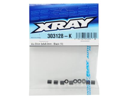 XRAY Unterlegsscheiben Set 3x6x6mm schwarz