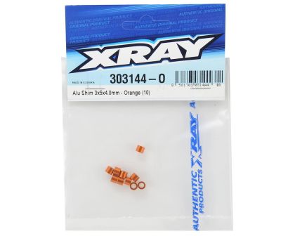 XRAY Alu Unterlegscheiben 3x5x4mm orange
