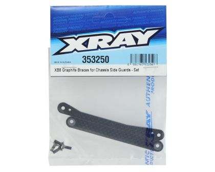 XRAY XB8 17 Carbon Halter für Chassis Seitenschutz Set