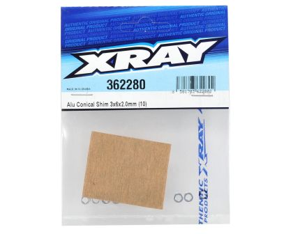 XRAY Alu Unterlegscheiben konisch 3x6x2mm