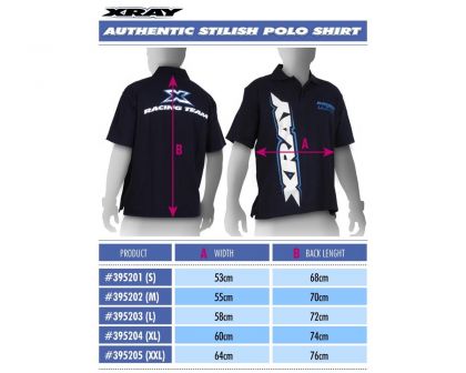 XRAY TEAM Authentic Stylish Polo Shirt blau XXL