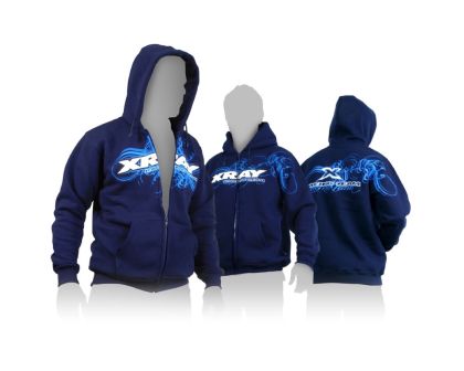 XRAY Sweater Hooded with Zipper Blue XS
