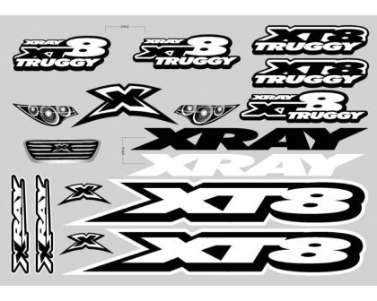 XRAY XT8 Sticker For Body White XRA397346