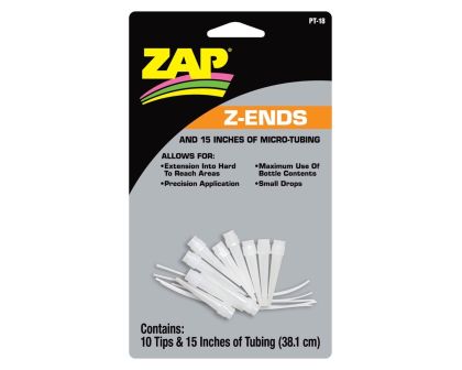 ZAP Kleber Z-Ends micro tubing 10 Extended Tips und 38cm of Micro Tubing 15 in.
