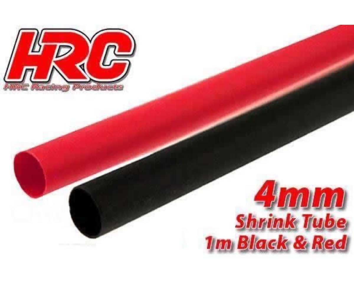 HRC Racing Schrumpfschlauch 4mm Rot und Schwarz / HRC5112C 1m jede