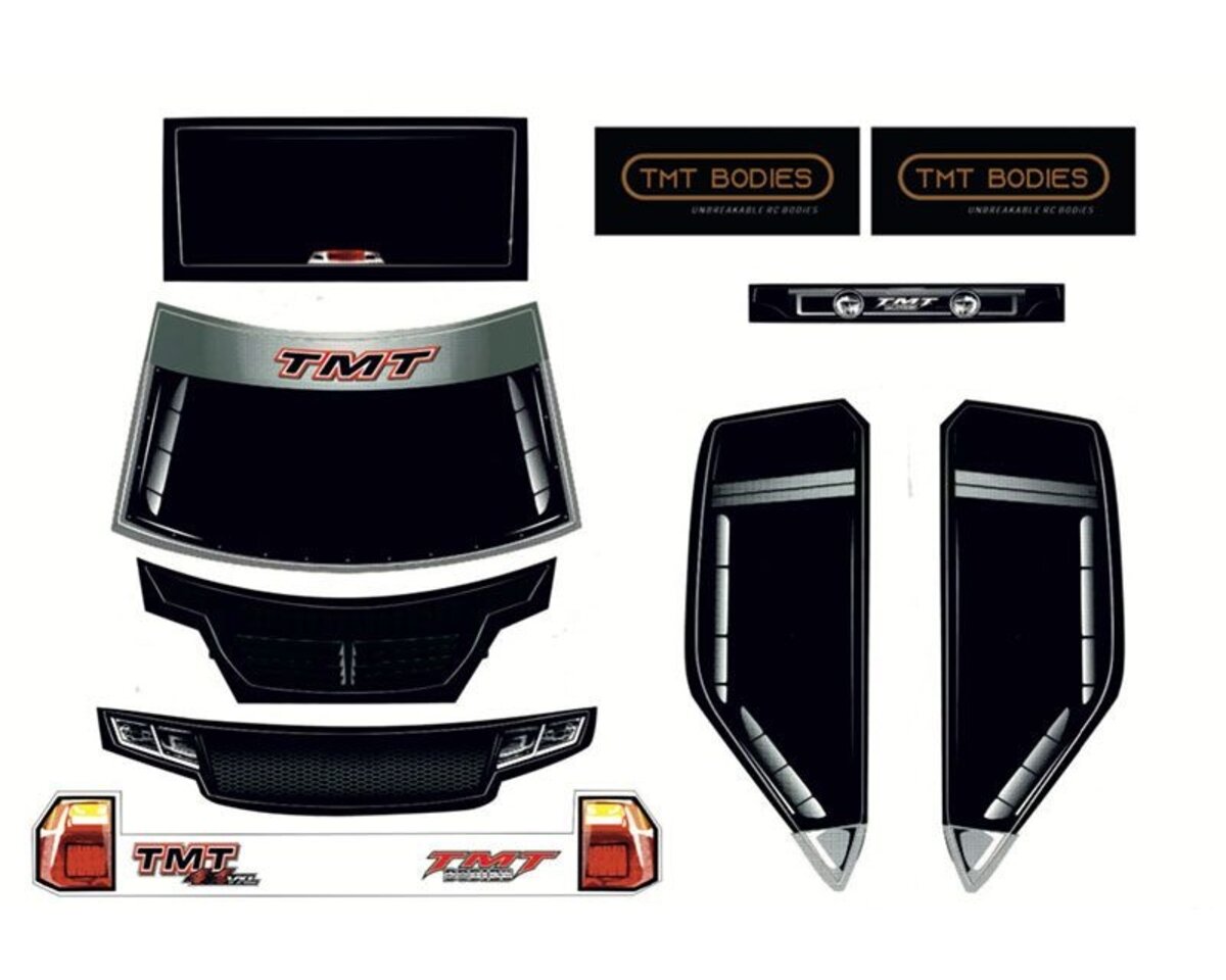 TMT Karosserie unbreakable V2 weiß mit Sticker für Traxxas Slash TMTSL-W  TMTSL-W - MK Racing RC Car Shop