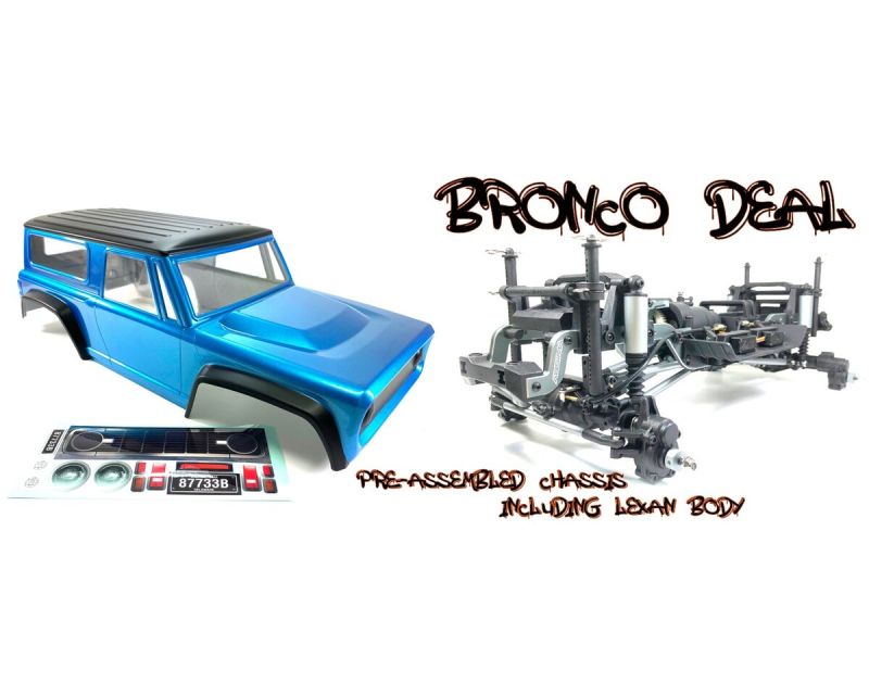 Absima Crawler CR3.4 4WD Pre-assembled Chassis inkl. Bronco Style Body Blau AB-12014-Blau