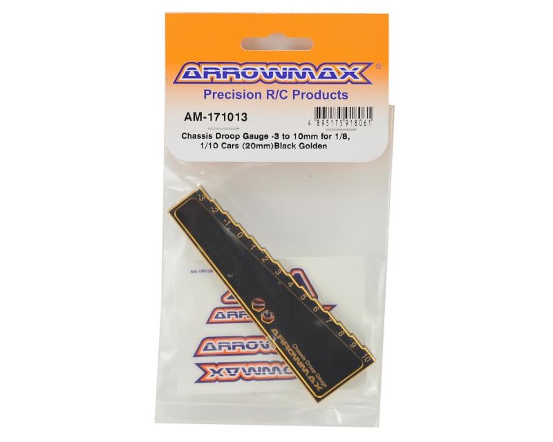 ARROWMAX Chassis Droop Gauge -3 to 10mm for 1/8 1/10 Cars 20mmBla