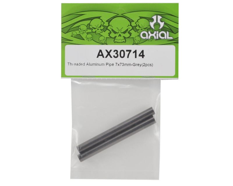 Axial Threaded Aluminum Pipe 7x73mm Grey 2pcs