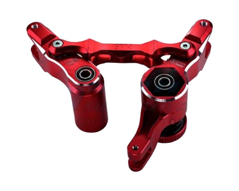 GPM Racing Alu Lenkung Bellcranks und Servosaver rot GPMXRT048R