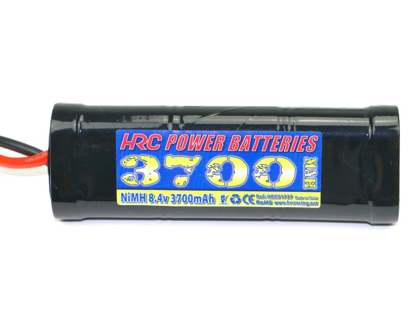 HRC Racing Akku 7 Zellen HRC Power Batteries 3700 NiMH 8.4V 3700mAh Hump Stick Ultra T Deans Kompatible Stecker HRC01737D