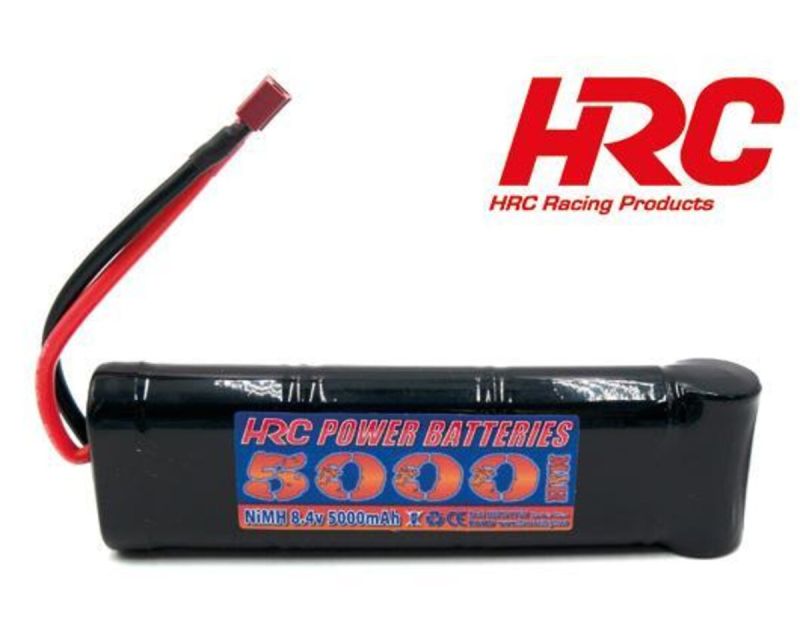 HRC Akku 7 Zellen HRC Power Batteries 5000 NiMH 8.4V 5000mAh Flat Stick Ultra T Dean Stecker HRC01750FD