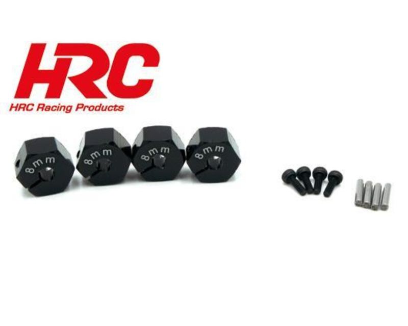 HRC Racing Aluminium 12mm Radmitnehmer 8mm Breit schwarz HRC1082BK8